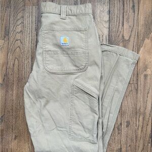 Carhartt Men's Tan Relaxed Fit Work Pants 34x32